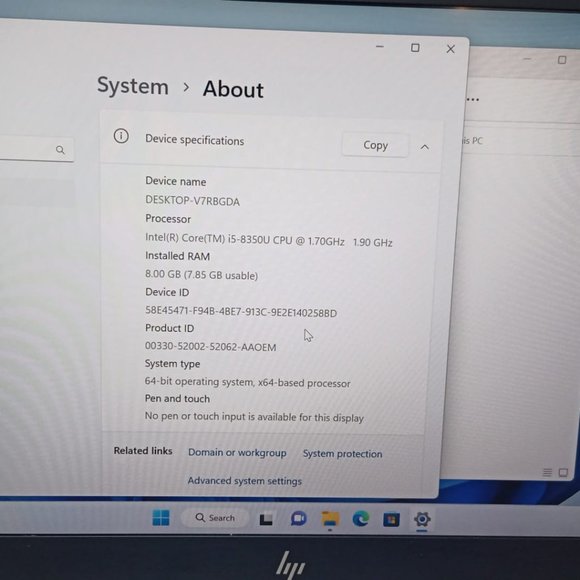 HP EliteBook 840 G5 | 256GB SSD | 8GB RAM | Intel Core i5 8th-Gen - Picture 5 of 5